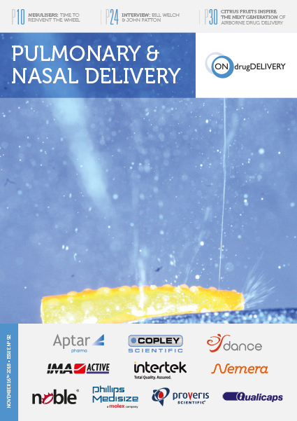 #92 - Nov 2018 - Pulmonary & Nasal Delivery Issue Cover