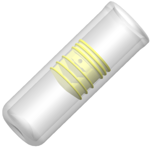 Figure 2: Unidose Xtra’s patented primary pack, which is made of up the glass vial, the drug, and the seal itself.