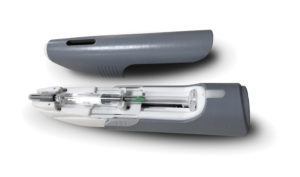 Figure 3: Autoinjector loaded with 1 ml “long” Companion® Safety Syringe.