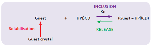 Figure 4: Inclusion complex equilibrium reaction.